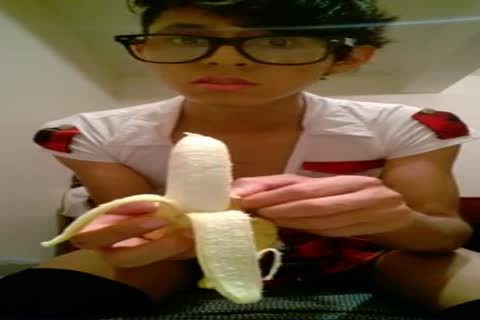 sleazy teen Eat A Banana