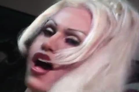 large sperm shot Load For This nasty blonde Transexual With good Round boobs