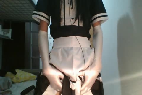 oriental Sissy Maid Eat All The cum And Play His small love button