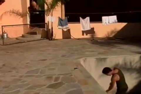 nice-looking ladyboy slams Poolboy