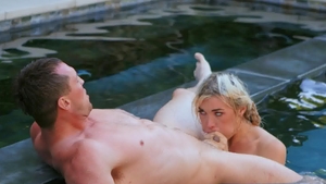 TransAngels: Aubrey Kate's Wet Wild Poolside Seduction