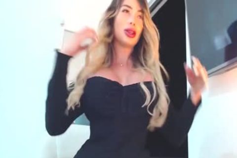 nasty Curvy Lovense tranny On webcam, Part 10