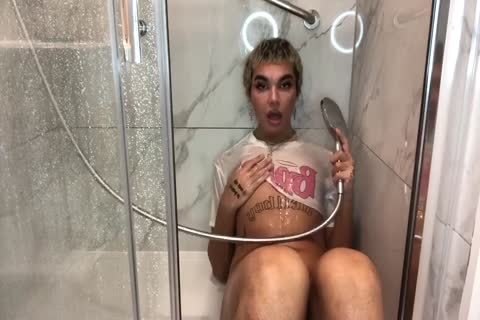 monstrous hips, bushy shlong Femboy Showers