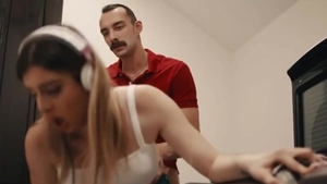 busty ladyboy Ivory Mayhem Barebacked In The Laundry Room