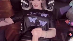giant butthole German Translady In black stockings Strokes Her giant 10-Pounder Online