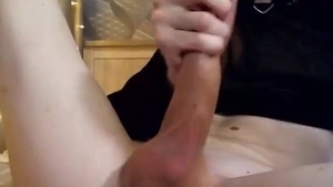 skinny Canadian Transgirl Jerks Off Her gigantic 10-Pounder On cam