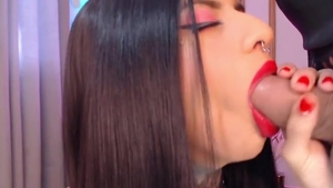 lovely tranny Deepthroats Her Girlfriend