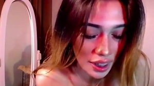 Skinny oriental ladyboy With large tits Wanks On web camera