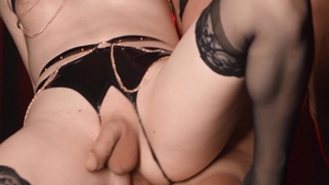 Trans Harder: Curvy Tgirl Hungry Hole Eaten